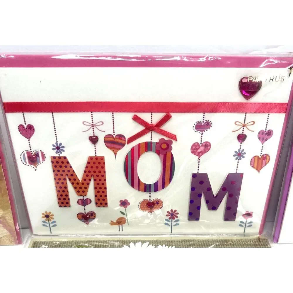 Lot of 5 Papyrus Mother's Day Cards, for Mom, Mommy to be 3D NEW